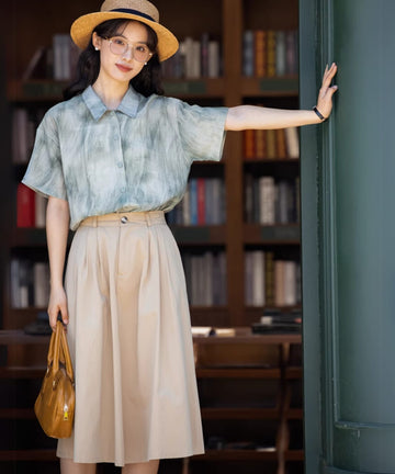 Marble Style Japanese Freesize Shirt – Elegant Casual