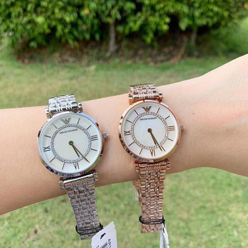 Emporio Armani AR1908 Inspired Women's Watch – Diamond Studded Dial