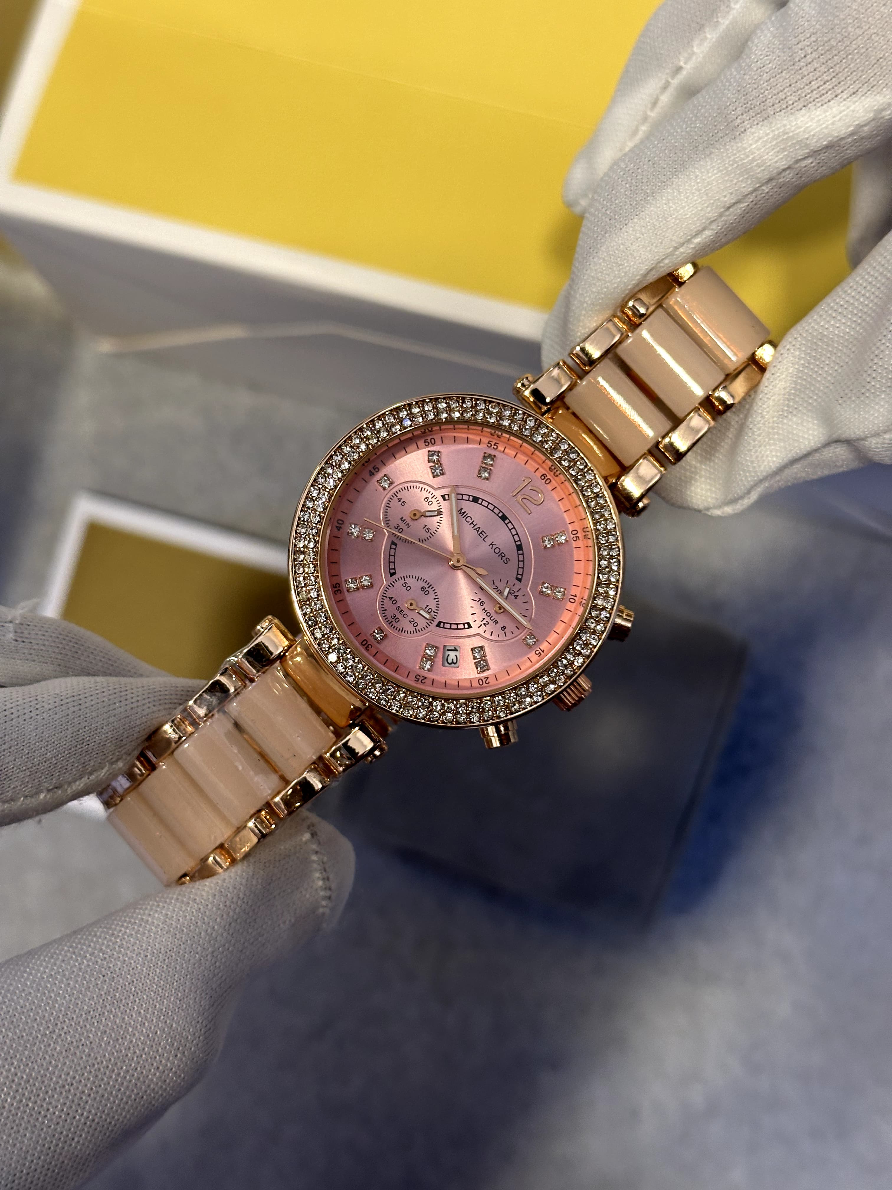 Michael Kors MK5774 Parker Rose Gold & Pink Chronograph Watch for Women – 5A Premium Collection