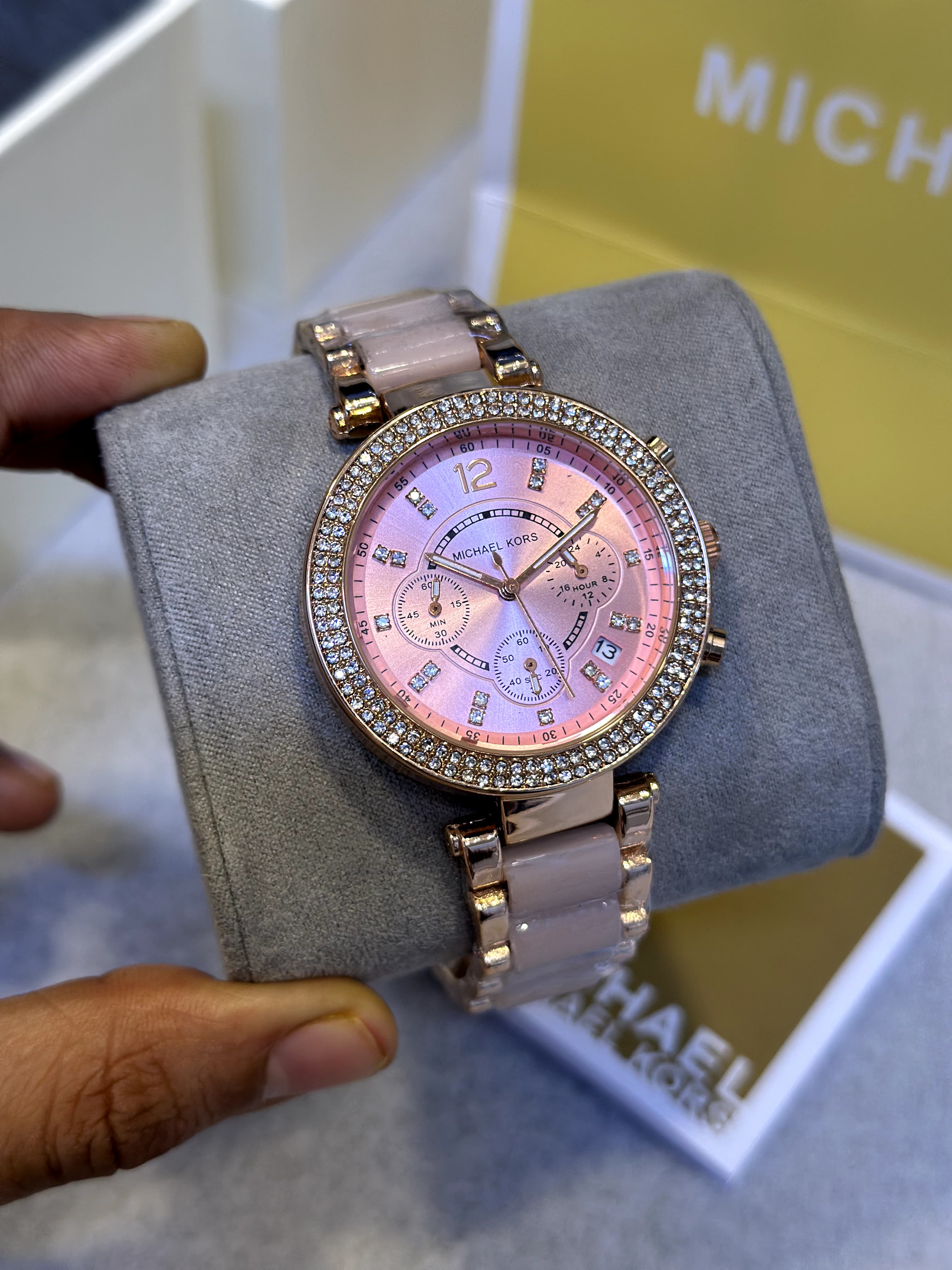 Michael Kors MK5774 Parker Rose Gold & Pink Chronograph Watch for Women – 5A Premium Collection