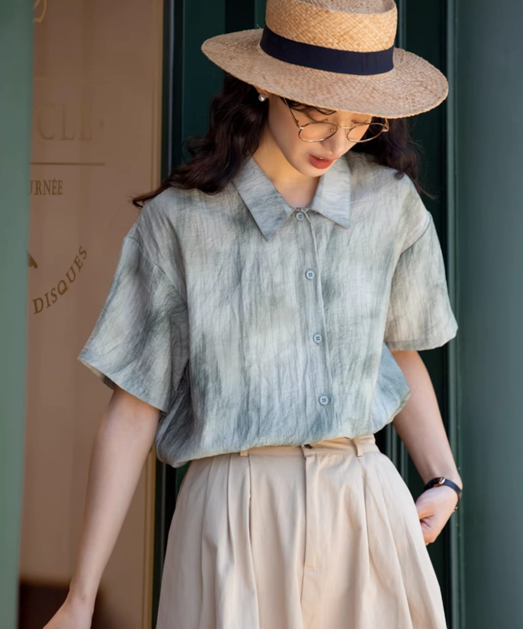 Marble Style Japanese Freesize Shirt – Elegant Casual