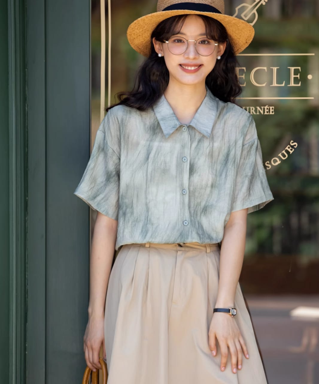 Marble Style Japanese Freesize Shirt – Elegant Casual