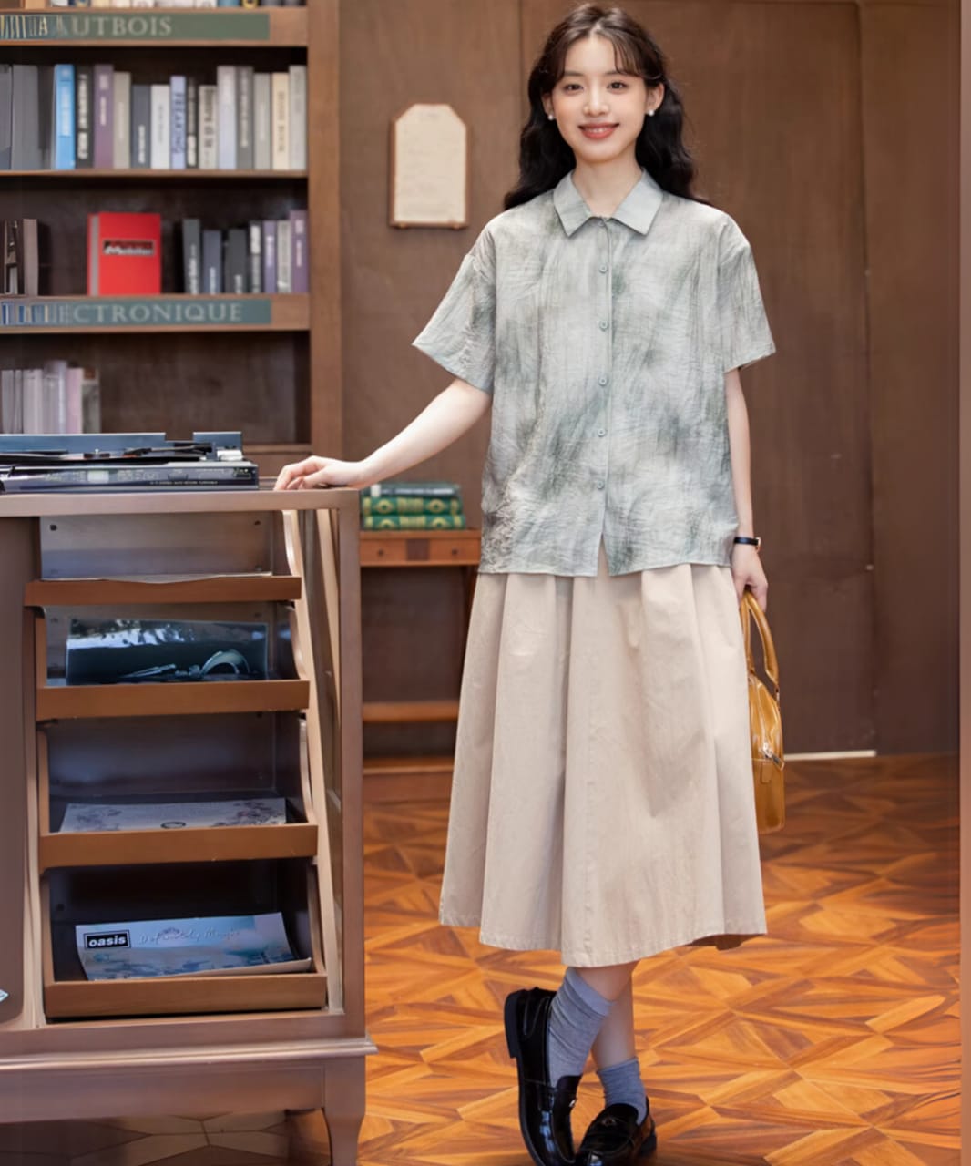 Marble Style Japanese Freesize Shirt – Elegant Casual