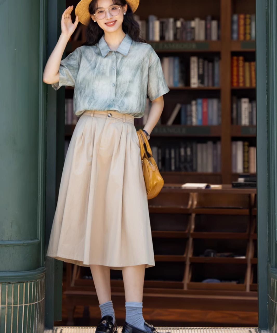 Marble Style Japanese Freesize Shirt – Elegant Casual