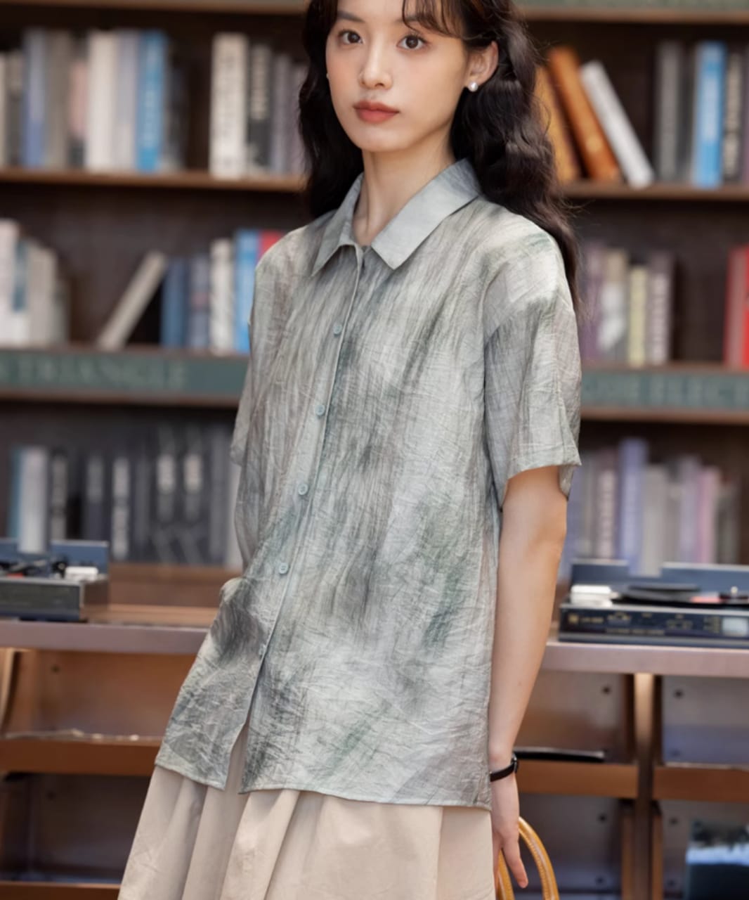 Marble Style Japanese Freesize Shirt – Elegant Casual