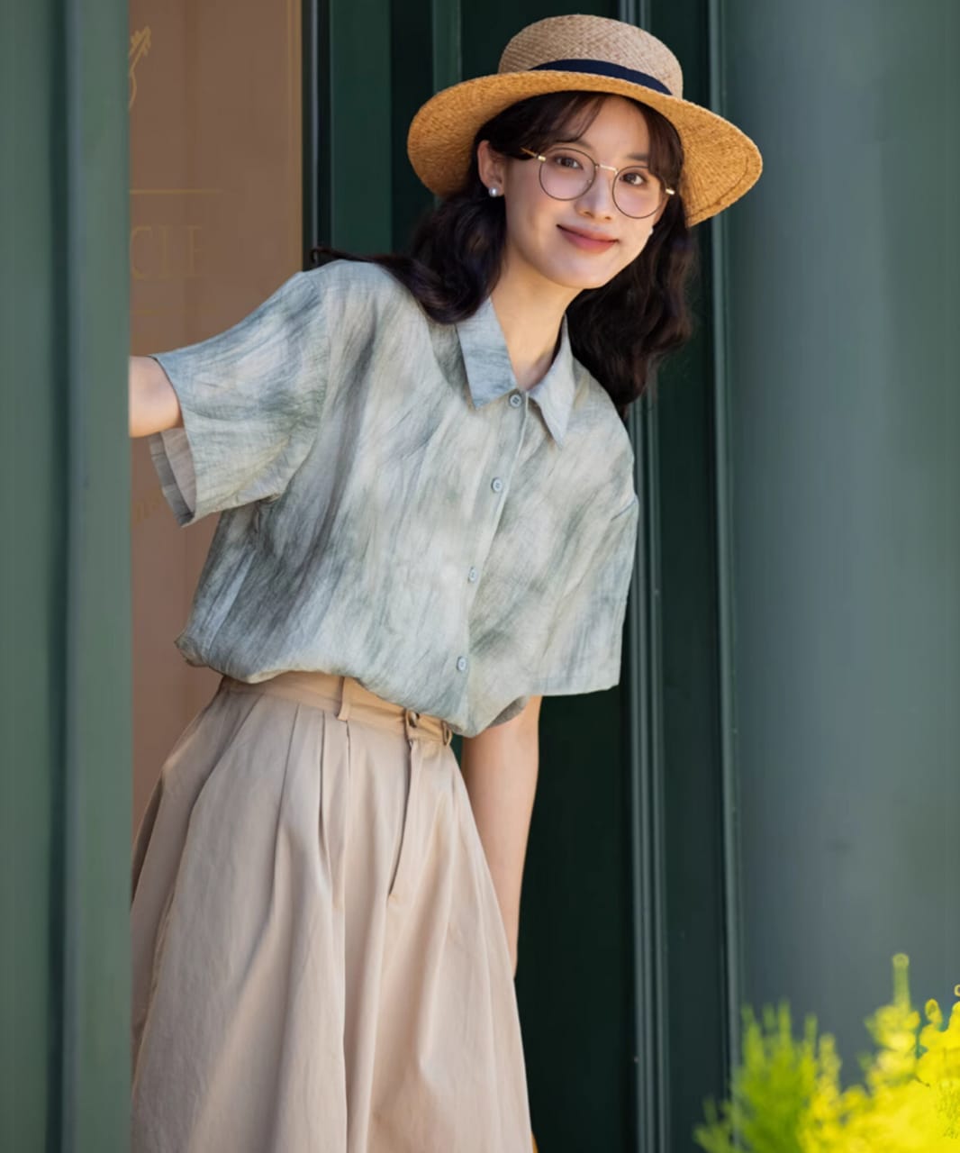 Marble Style Japanese Freesize Shirt – Elegant Casual