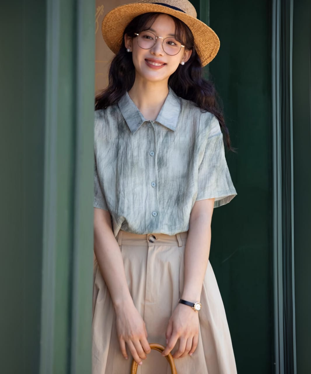 Marble Style Japanese Freesize Shirt – Elegant Casual