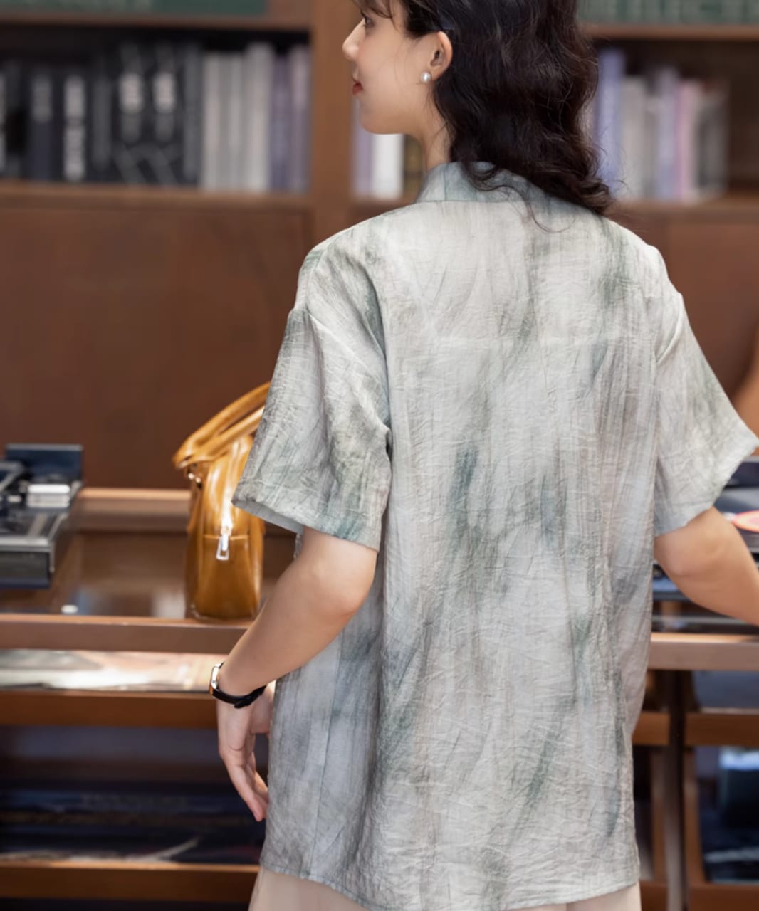Marble Style Japanese Freesize Shirt – Elegant Casual