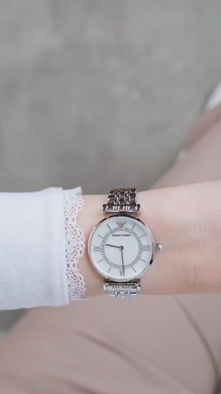 Emporio Armani AR1908 Inspired Women's Watch – Diamond Studded Dial